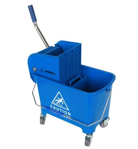 Heavy duty 20L Plastic Cleaning Mop Bucket &amp;Trolley Wringer set H0110