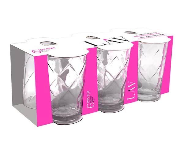 LAV Water Glasses Set 205ml, 6pcs