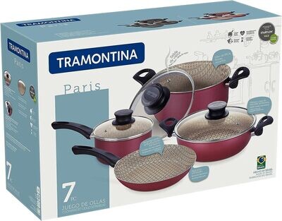 Tramontina Non-stick 7 pcs Cookware Set with all Pots Needed for your Meals! Contains 26cm,24cm,20cm &24cm frying pan