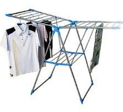 Portable Steel Clothes Hanger Drying Rack - Compact Solution for Small Spaces (Size: 136x59x93cm) #A-802