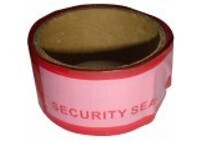 Tri-Color Residue Security Tape - 45mm x 20m, Red & White