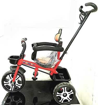 Safe and Fun Adventures: Kids Tricycle Bike with Push Bar for Ultimate Playtime Joy 1.5yrs-2.5yrs