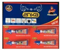 ANKA Super Glue, Transparent, Card With 12 Tubes Of 3Gm Each 