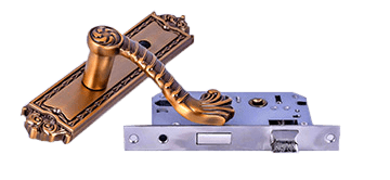 Europlus Cylindrical Lock &amp; Handle 9005-64 BN/GP
