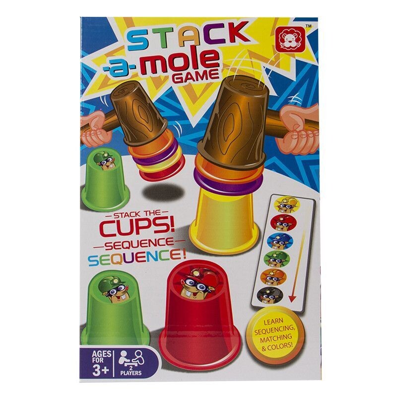Stack a mole Game, Stack the Cups Sequence game, Learn matching Colors  Age 3+