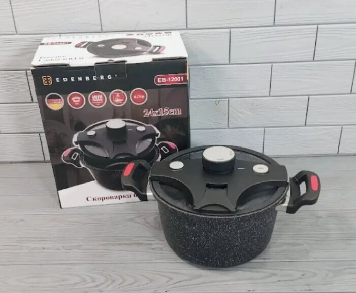 Edenberg EB-12001 Non-Stick Pressure Cooker 6L