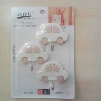 Plastic wall Hook with Adhesive 3pcs