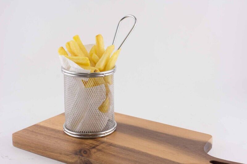Fries Baskets, Stainless French Fries Basket D:9.5cm H:10cm
