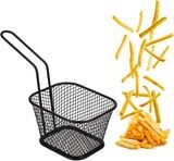 Fries Baskets, Black Metallic French Fries Basket L:14cm W:10cm