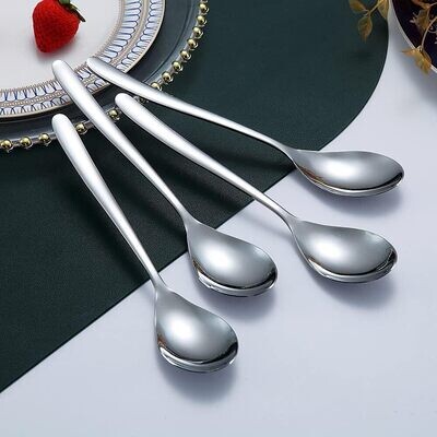 Stainless Steel Soup Spoon 19cm set of 3- Elegant Tear Drop Design (#0141)