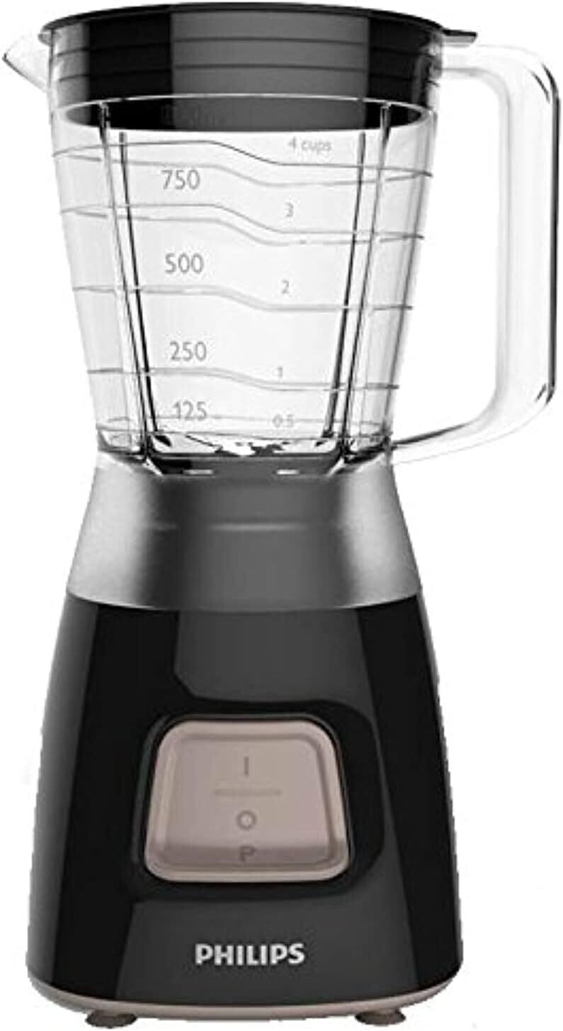 Philips 1.25 Liter Daily Collection Blender - HR2058, Black: Blend Your Way to Culinary Excellence