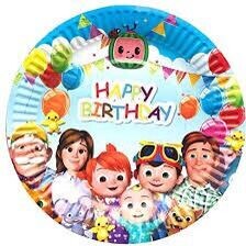 Coco Melon Theme Disney Birthday Party Plates - Set of 10