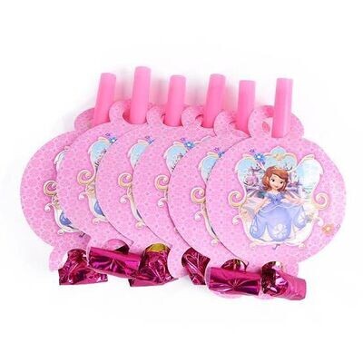 Sofia the First Cartoon Disney Theme Party Blow-outs - Set of 6