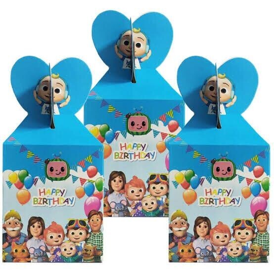 Coco Melon Kids Party Gift Box Cartoon Souvenir Box - Set of 10