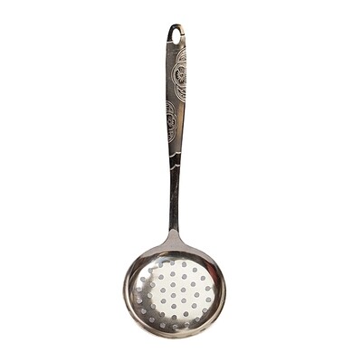 Sungura Heavy Stainless Steel Serving Spoon With Drain Holes 13 Inch &amp; Flower Design PARIS