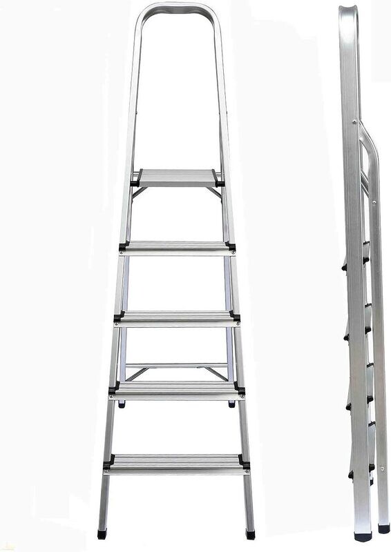 STL5 Aluminum Frame Standing Step Ladder - 5Steps