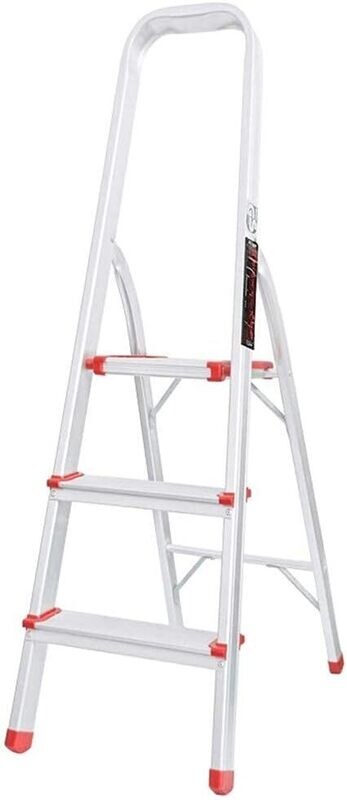 STL3 Aluminum Frame Standing Step Ladder - 3 Steps
