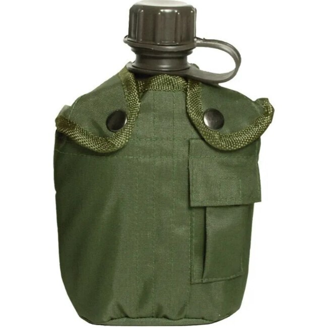Military 1.5L aluminum bottle with canvass cover KP-008