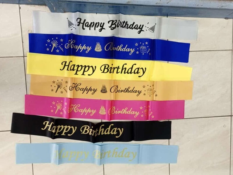 Happy Birthday Sash one size