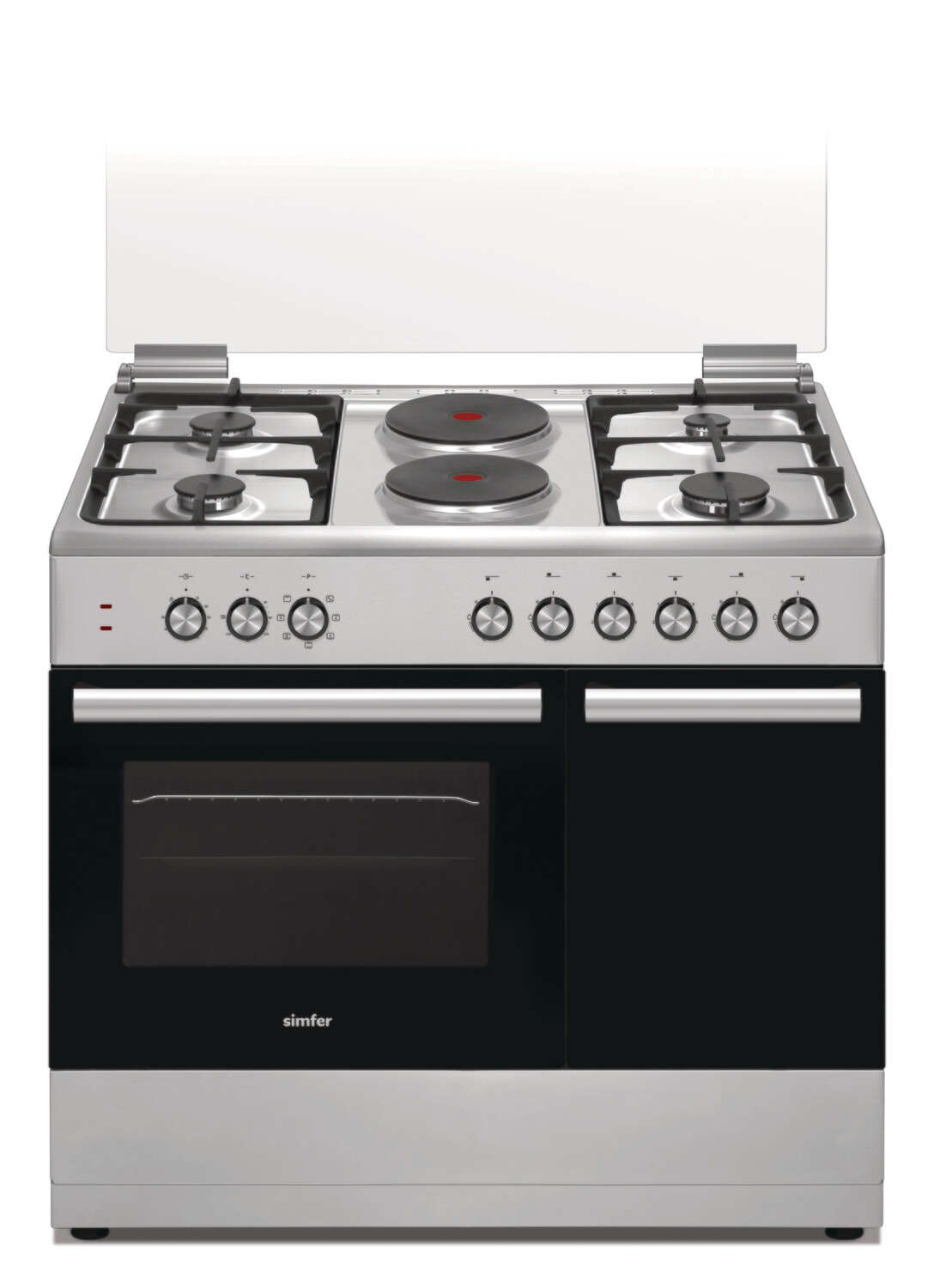 Simfer 9426SEI 4 Gas + 2 Electric Cooker - Silver - Comprehensive Cooking Solution
