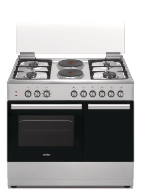 Simfer 9426SEI 4 Gas + 2 Electric Cooker - Silver - Comprehensive Cooking Solution