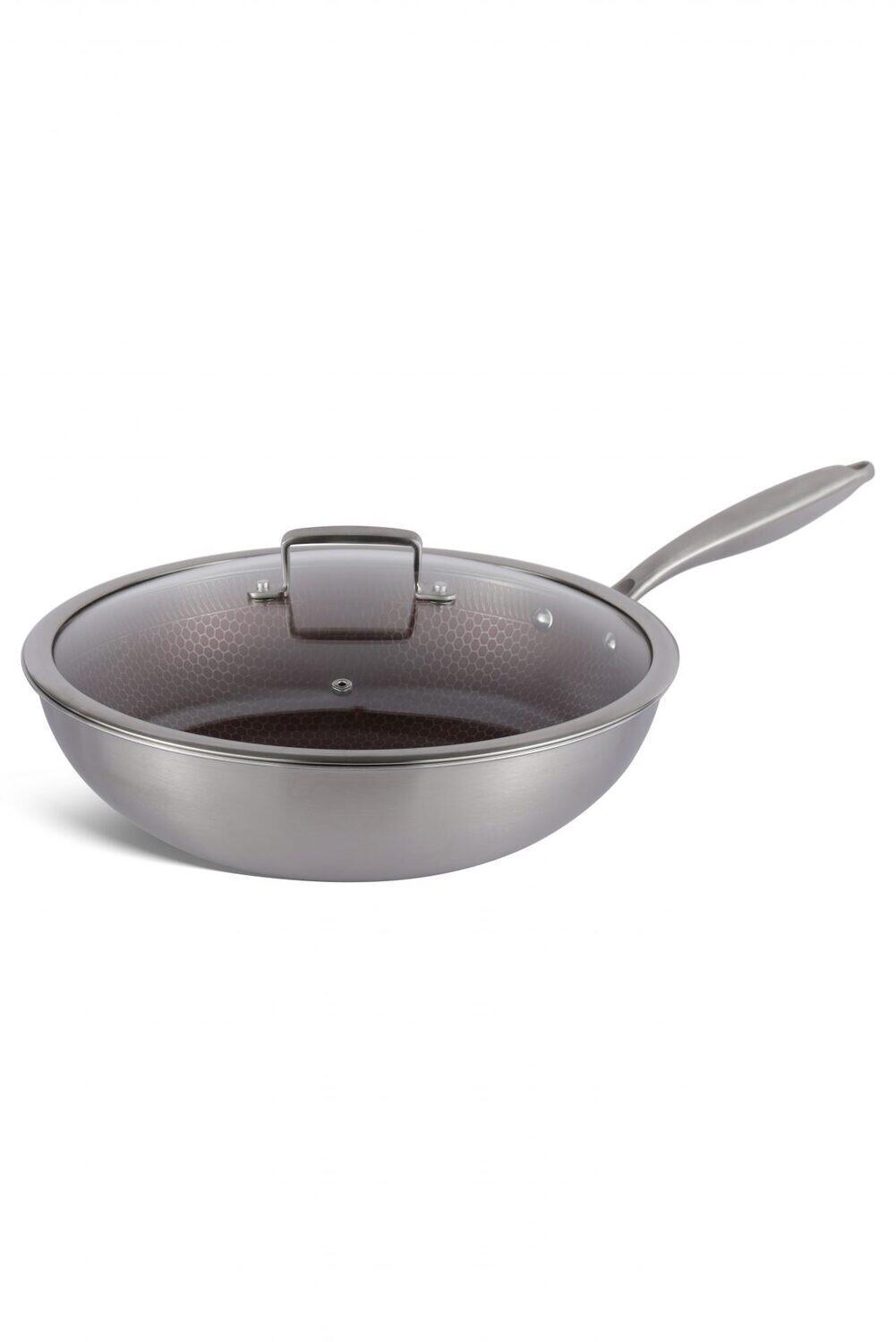 Edenberg Wok Pan 30cm Tri-Ply Stainless Steel induction friendly Cookware EB-14109