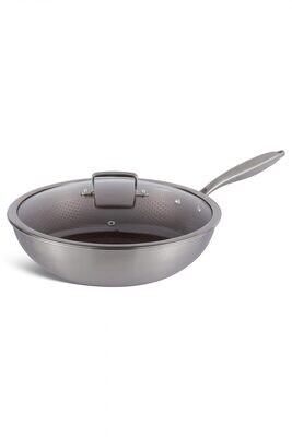 Edenberg Wok Pan 32cm Tri-Ply Stainless Steel induction friendly Cookware EB-14110