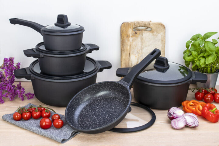 Edenberg  Marble Cookware 10pcs induction friendly Cookware EB-5649