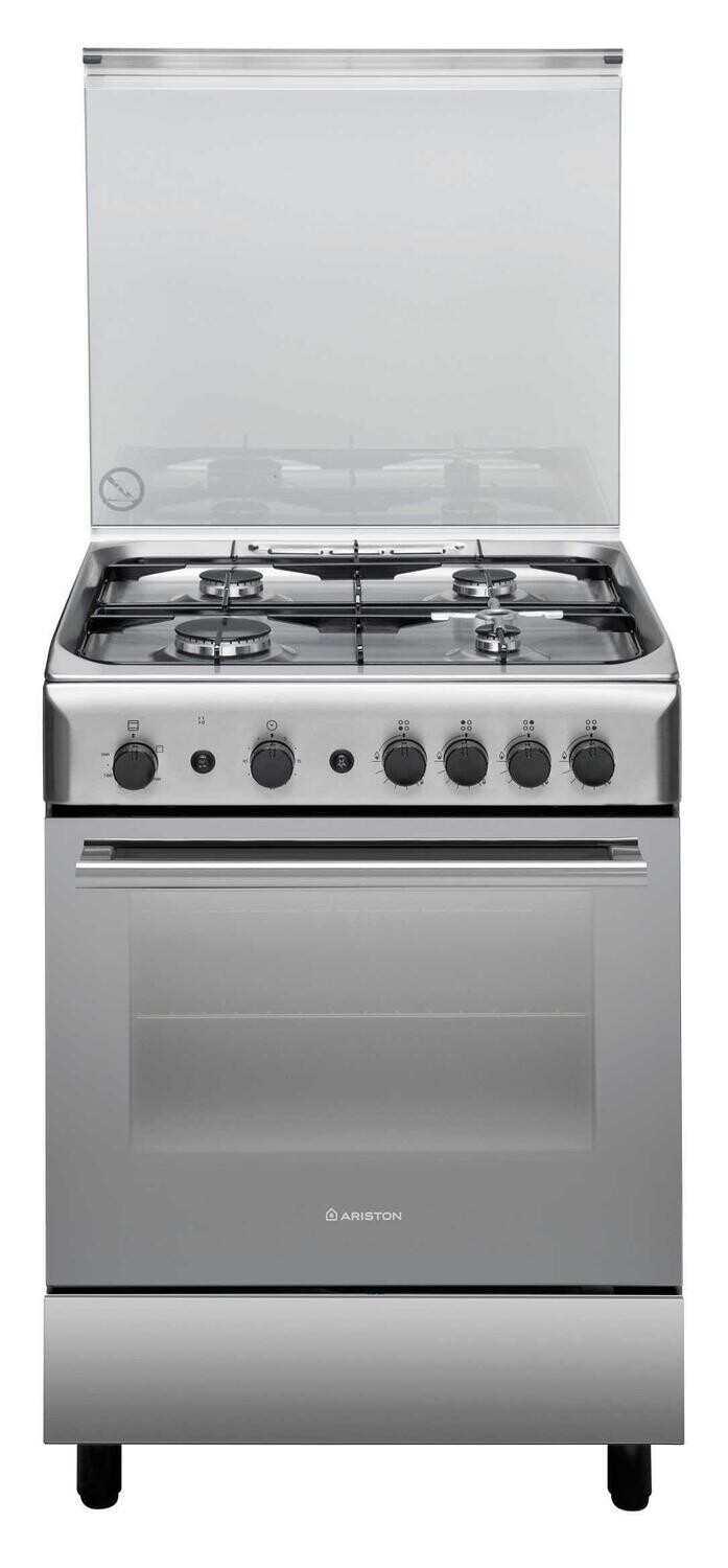Ariston A6GG1F(X) 4 Gas Cooker - Stainless Steel Elegance and Performance