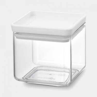 Brabantia Tasty+ Stackable Plastic Canister with Silicone Rim Cover - 700ml Light Grey