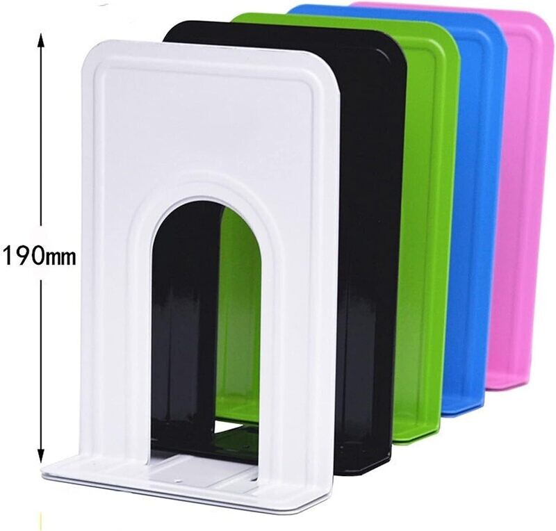 Adjustable L-Shaped Book Ends for Shelves - 1 Pair Bookends, Desktop Book Holder, Office Accessories. BLUE