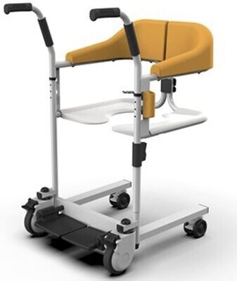 Wheelchair Portable Patient Transport Lift With 180° Split Seat, Shower Chair Toilet Chair With Bedpan,