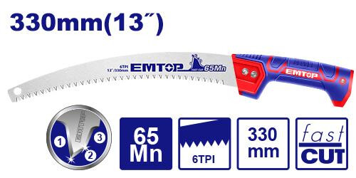 EMTOP Pruning Saw - 13&quot; Blade with Extension Bar Function