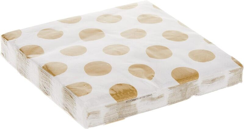 Party Serviettes Gold Polka dot Napkins 20pcs