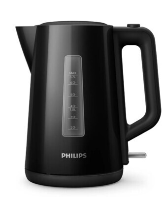 Philips Series 3000 Kettle HD9318/21 - 1.7L Family Size in Sleek Black