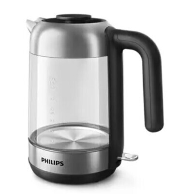 PHILIPS Series 5000 Glass Kettle HD9339/85 - 1.7L Modern Design with Blue Light Indicator