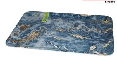Servewell Comfort Melamine Tray 35x24cm - Blue Marble Design