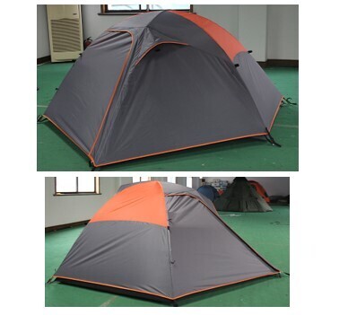 Luxury 2-Person Hiking Tent with Alu. Pole - (127+85)x224x104cm