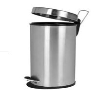 Stainless Steel Pedal Dustbins - 30L (Black Plastic Bin with Handle Inside)
