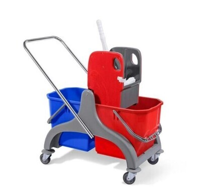 Industrial Double Mop Bucket Trolley (2 x 25 Litres) - Hygienic Cleaning Solution