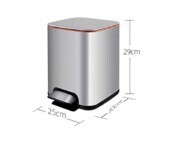 Stainless Steel &amp; ABS Dustbin - 8 Litres, 25 x 30 x 29 cm