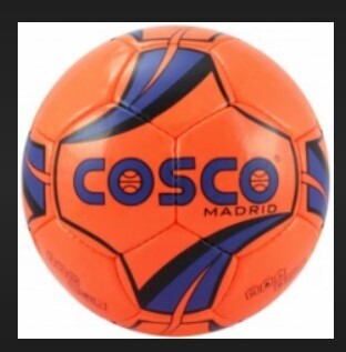 Cosco Size 5 Madrid Football with Nozzle