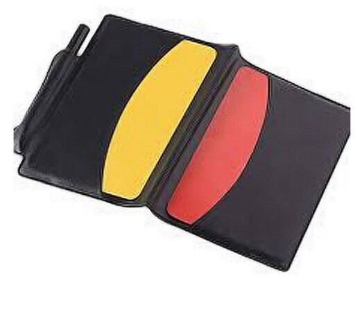 Referee Cards for Soccer - 2 Cards + Notebook with Pencil REF01