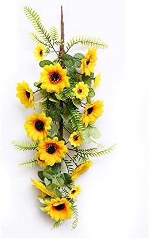 Artificial Outdoor Sunflower  Wall Hanging Shopping Yellow Spring Decorations 55*24cm SY1688-22032