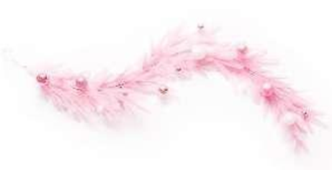 pink Feather decoration 150CM pink hanging with pink pearls,baby shower, gender reveal SY1688-22038