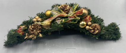 Christmas Garland  Decoration 24Inch Green/Gold K68-2101209