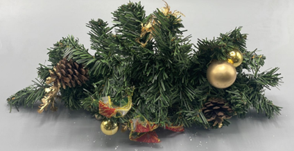 Christmas Garland  Decoration 16Inch Green/Gold K68-2101208