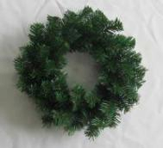 wreath plain green Christmas Wreath 30Cm General Pvc ,52Tips, SYHHA-0322131