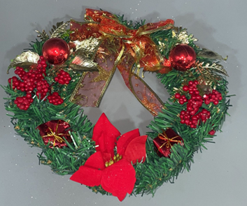 Christmas Wreath, Decoration Bow 30cm #T-028-1
