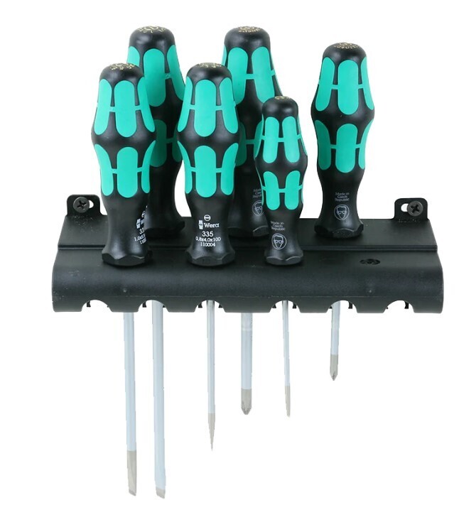 Wera 05105650001 334/6 Rack Screwdriver Set Kraftform Plus Lasertip